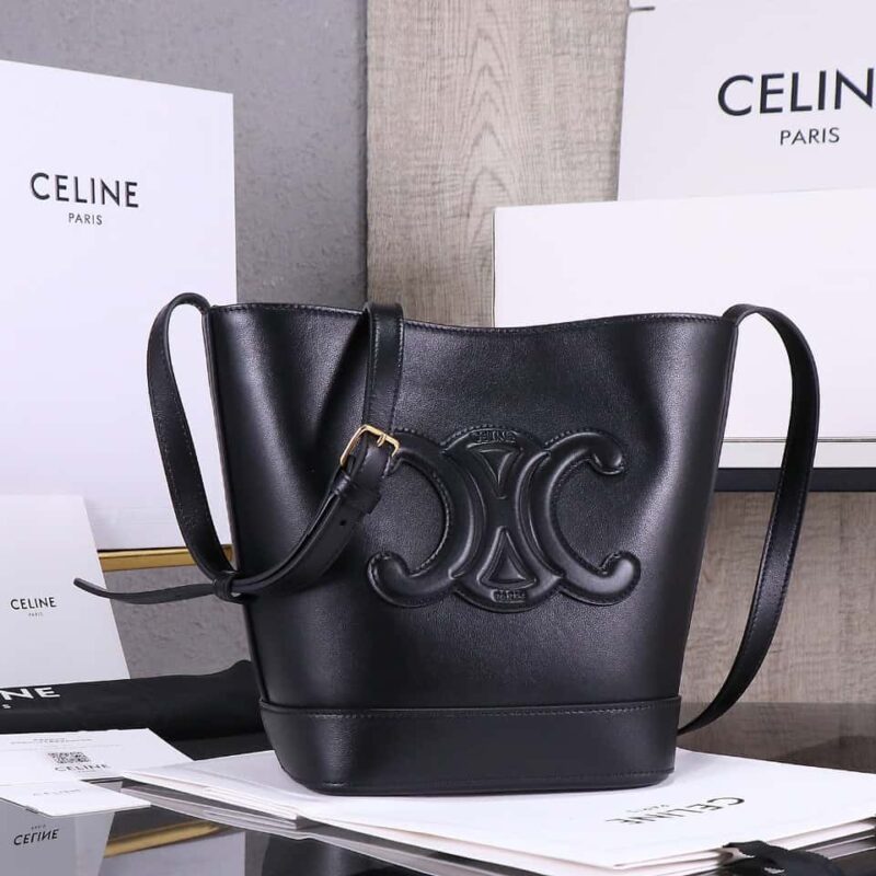 【特级品质 全钢五金】eline赛琳 CUIR TRIOMPHE 牛皮水桶包 型号:CL198243