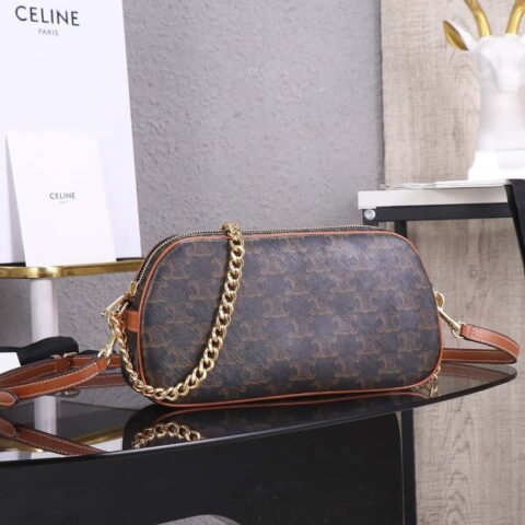 【特级品质 全钢五金】 CELINE23新款｜MULTI标志印花牛皮革手袋编号：114122