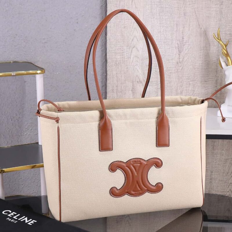 【特级品质 原厂皮质】CELINE2022 新品上线早秋CABAS TRIOMPHE抽绳托特编号：199973