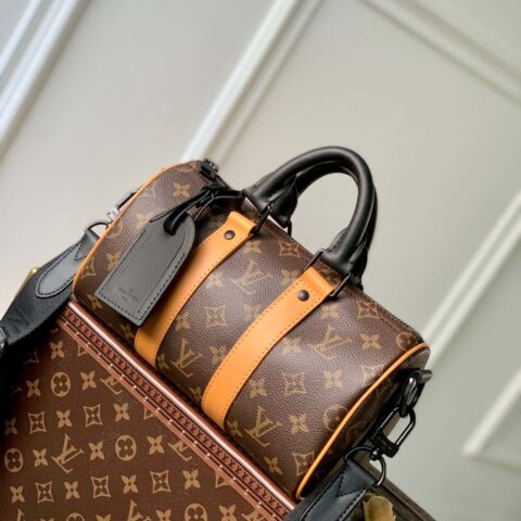 M46687老花黄皮 男包枕头包系列 Keepall 手袋当季新款 KEEPALL BANDOULIÈRE 25 手袋