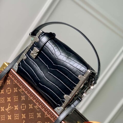 M21477黑色鳄鱼纹M46358 全皮盒子包系列 M21741 SIDE TRUNK 手袋
