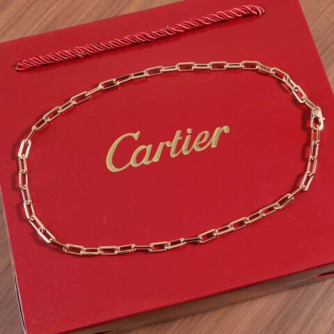 ☀️卡地亚SANTOS DE CARTIER链条⛓项链 ☀️V金材质 项链47cm 57cm