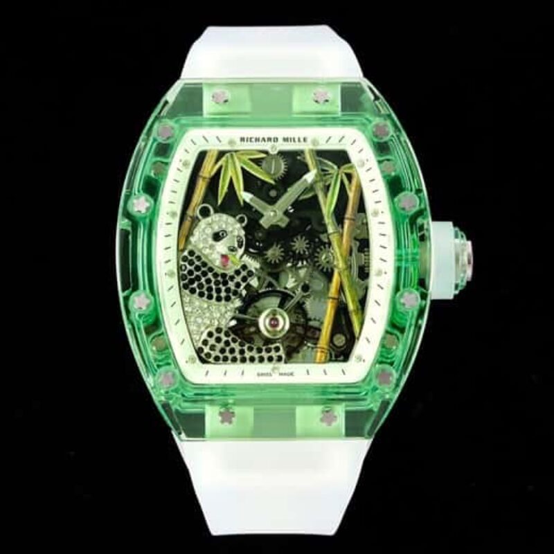 RICHARD MILLE 熊猫吃金竹 水晶RM26-01陀飞轮腕表