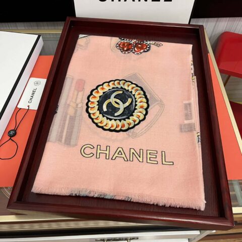 CHANEL香奈儿双c面戒指绒长巾