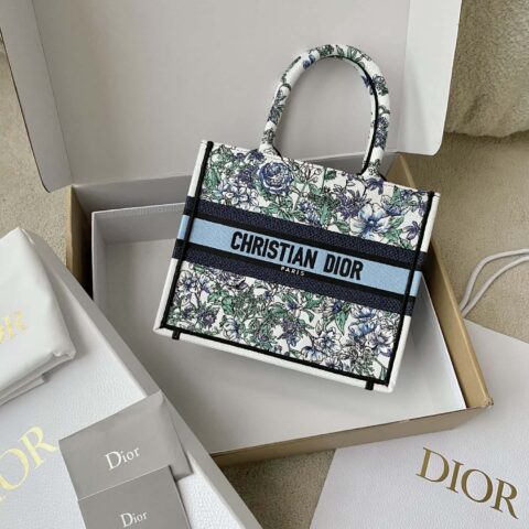 DIOR 小号 BOOK TOTE M1265蓝白花卉