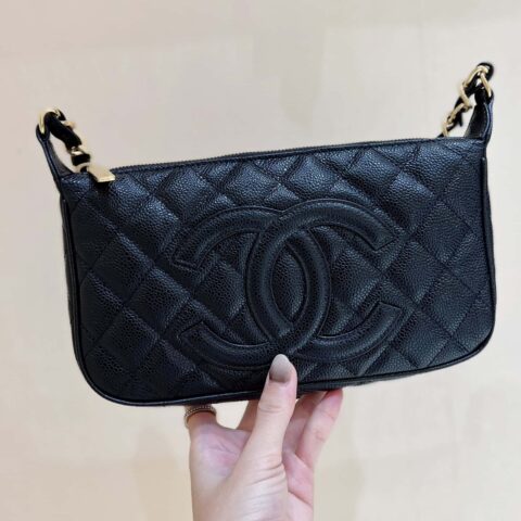 CHANEL Jennie同款火爆中古腋下包 A50920黑色