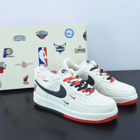 Nk Air Force 1 AF1 空军一号/低帮 白黑红 帆布 多钩 NBA芝加哥公牛 城市限定款货号：NA2022-005