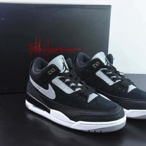 Air Jordan 3 Retro Tinker AJ3 黑灰运动鞋配色 货号：CK4348-007