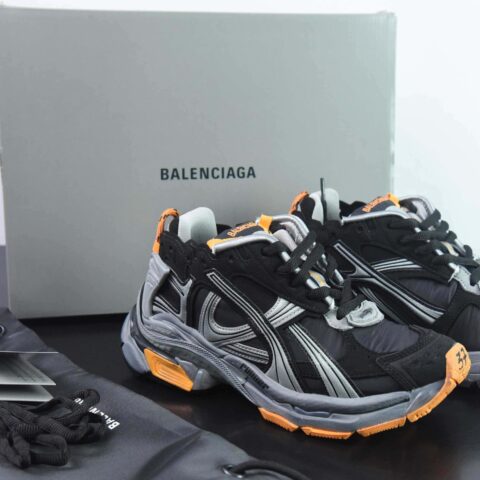 BALENCIAGA -Runner 巴黎世家7代 2.0解构破坏黑灰橙”772774 W3RNY