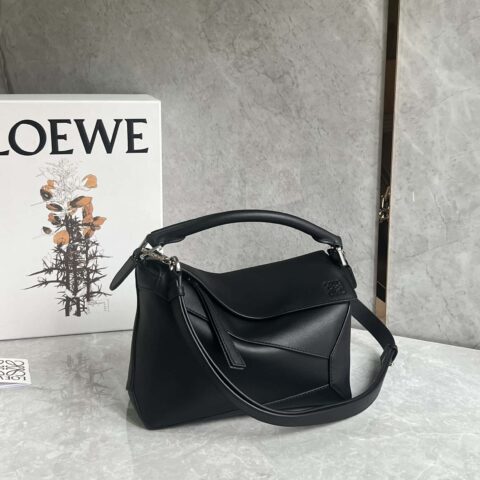 LOEWE Puzzle 24CM bag 牛皮小号几何包 0681黑色