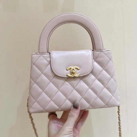 CHANEL 23K 秋冬系列 Kelly包 AS4416粉色