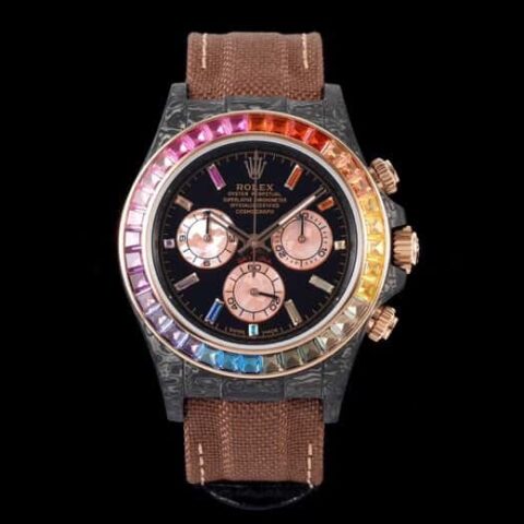 DiW  Rolex Daytona 全新定制款「Rainbow Sunray」阳光彩虹4130机芯腕表