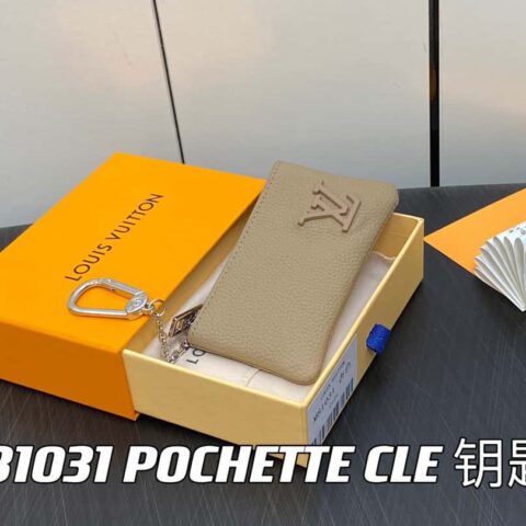 【原单精品】M81031杏色 全皮钥匙包钱包系列 POCHETTE CLE 钥匙包