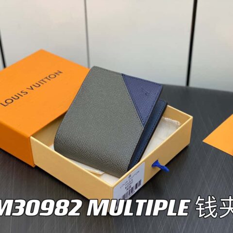 【原单精品】M30982深蓝 全皮西装夹钱包系列 MULTIPLE 钱夹