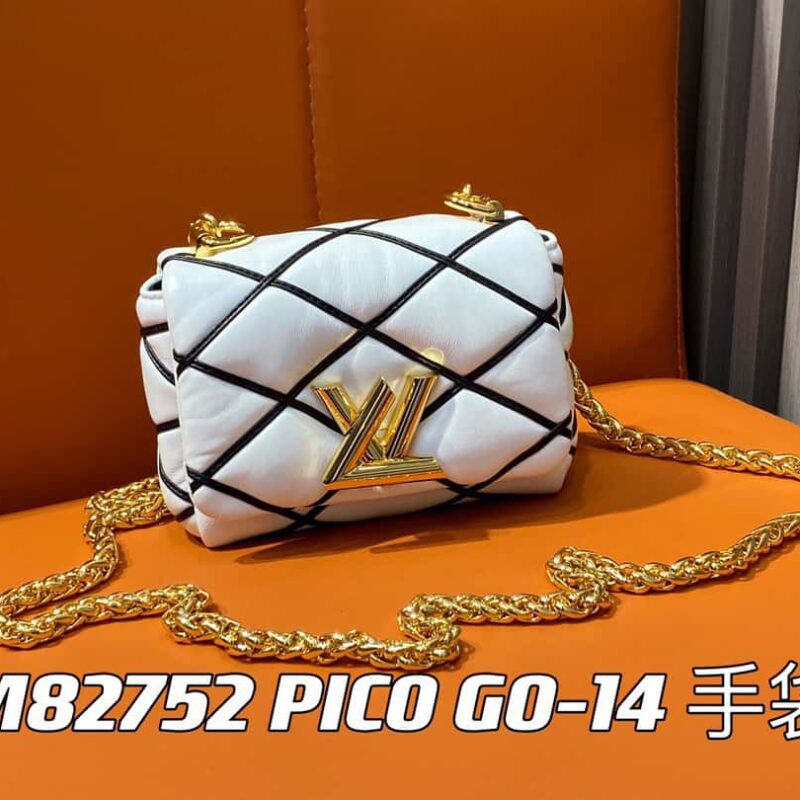【原单精品】M82752白色 M23526 M23762 全皮链条包系列 PICO GO-14 手袋