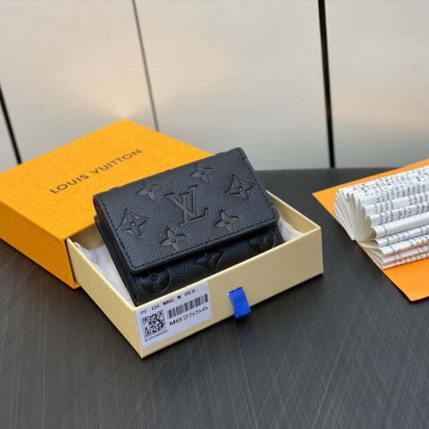 【原单精品】M82556黑色 全皮三折钱包系列钱包