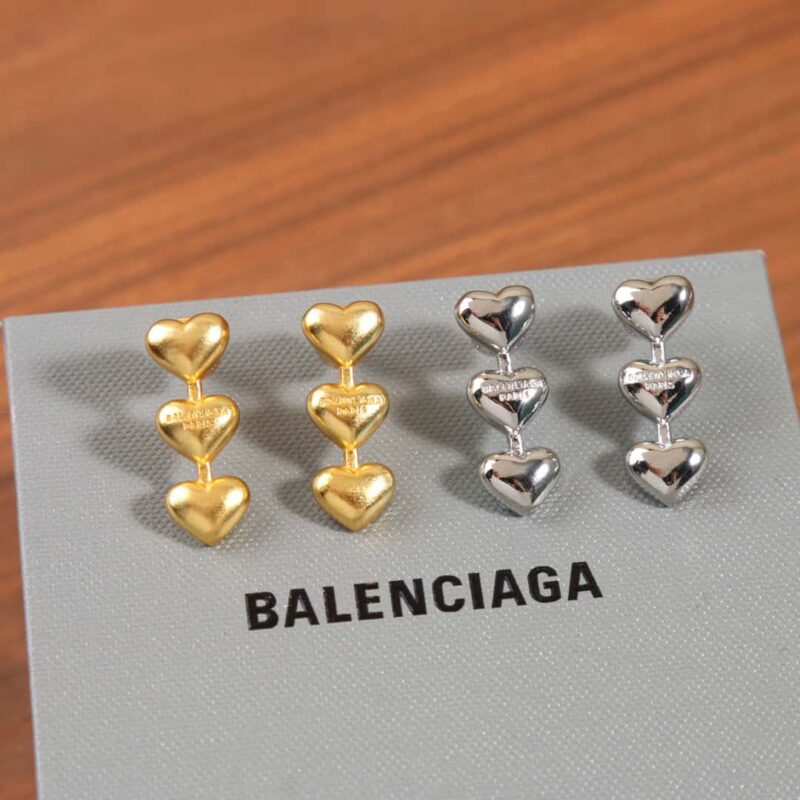 ☀️️新款巴黎世家BALENCIAGA三心桃心爱心耳钉耳环