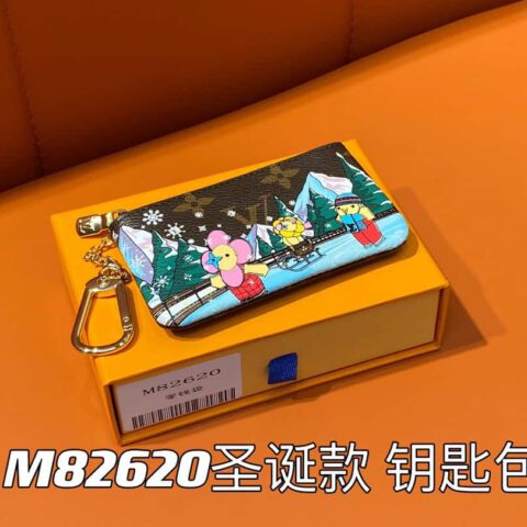【原单精品】M82620圣诞款 钥匙包钱包系列 钥匙包 2023 圣诞 M62650 82620 丝印