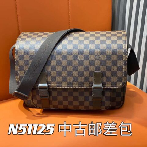 【原单精品】N51125啡格 中古男包邮差包系列 中古邮差包