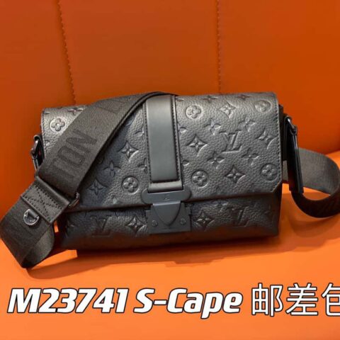 【原单精品】M23471黑色 全皮男包邮差包系列 S-Cape 邮差包