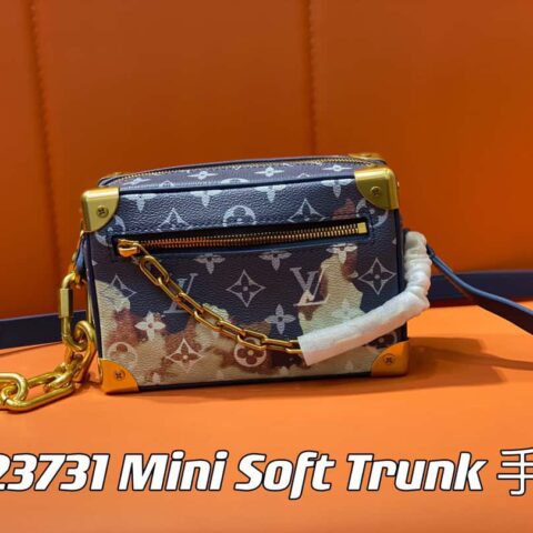 【原单精品】M23731蓝色火焰 盒子箱子系列 M44480 本款 Mini Soft Trunk 手袋