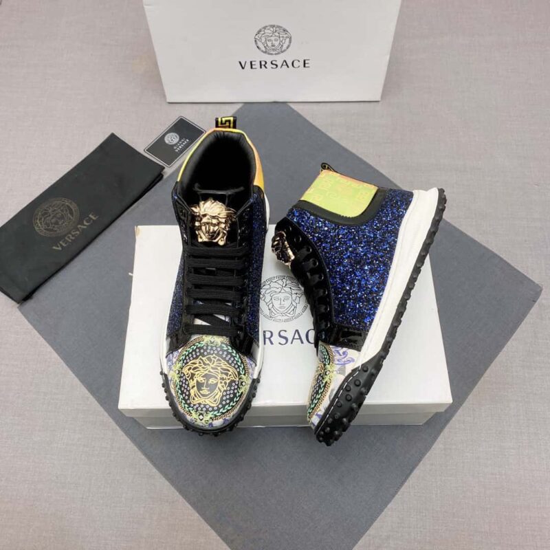 【范思哲VERSACE】2023经典低帮懒人款瓦莎琪压花纹 乐福款 休闲运动板鞋