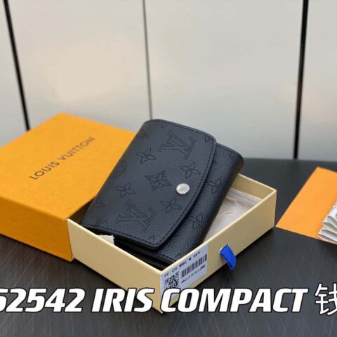 【原单精品】M62542黑色 全皮翻盖钱包系列 IRIS COMPACT 钱夹