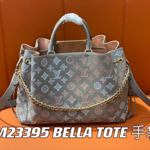 【原单精品】M23395浅灰 全皮购物袋系列 BELLA TOTE 手袋 m23395 灰色渐变（镂空）