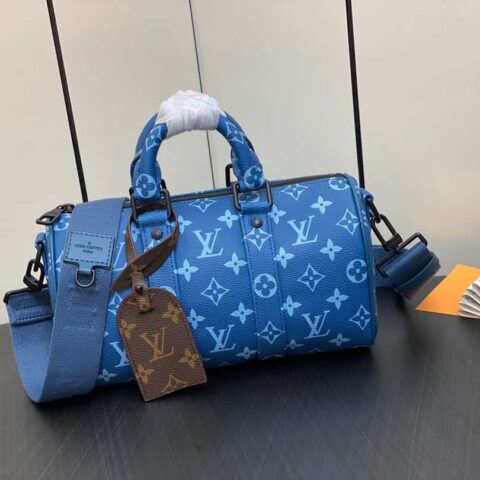 【原单精品】M46803蓝花 男包枕头包系列 KEEPALL BANDOULIÈRE 25手袋