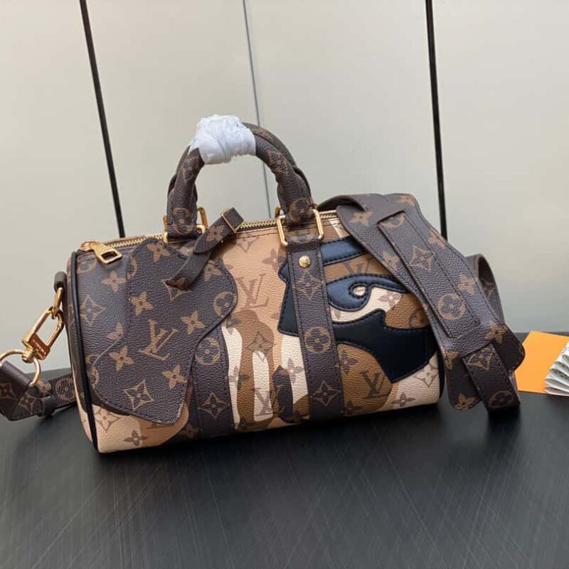 【原单精品】M46678老花 男包枕头包系列本款 Keepall Bandoulière25 手袋