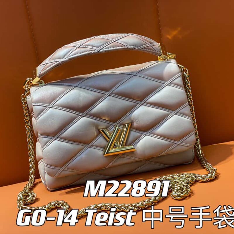 【原单精品】M22890 全皮菱格链条包系列 GO-14 Teist 中号手袋 M22891