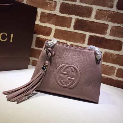 Gucci Soho 肩背包 387043裸粉