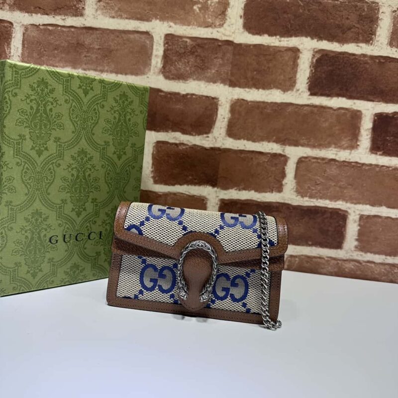Gucci Dionysus系列GG超迷你手袋 476432大G蓝布