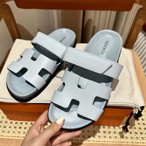 Hermès 二舅鞋 🐎🐎掌纹雾蓝
