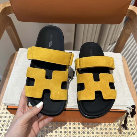 Hermès 二舅鞋 🐎🐎羊京黄色