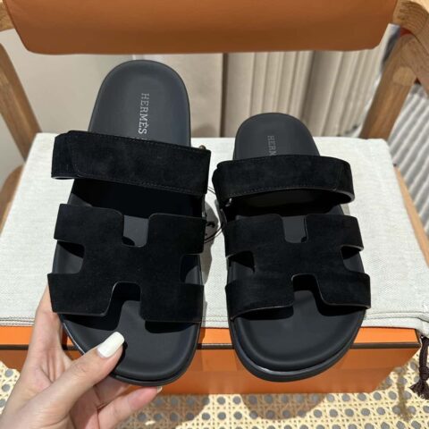 Hermès 二舅鞋 🐎🐎羊京黑色
