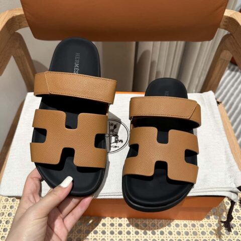 Hermès 二舅鞋 🐎🐎掌纹土黄