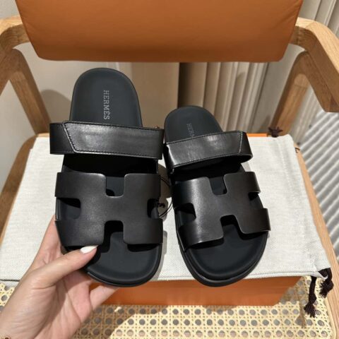 Hermès 二舅鞋 🐎🐎平纹黑色