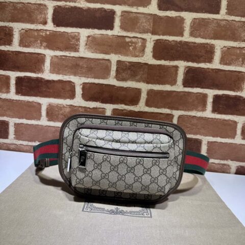 GUCCI GG腰包 760217啡PVC