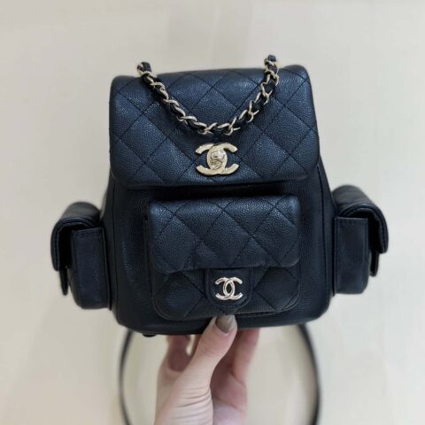 CHANEL 23K 秋冬系列 duma坦克双背包 AS4399黑色