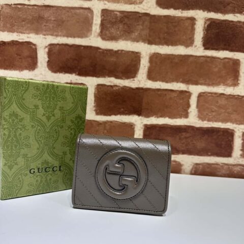 Gucci Blondie系列卡包 760317灰色