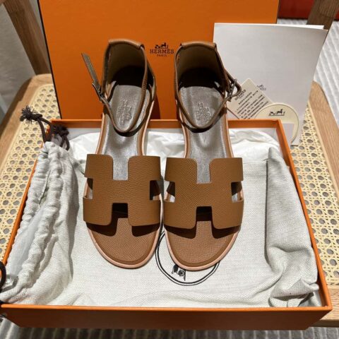 Hermès 进口意大利牛皮 新款小凉鞋