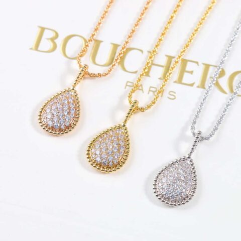 ☀新款 BOUCHERON/宝诗龙SERPENT BOHEME系列满钻水滴💧项链