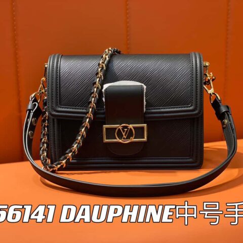 【原单精品】M56141黑色 水波纹达芙妮系列 DAUPHINE 中号手袋 M23635 本款 Dauphine 中号手袋