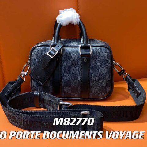 【原单精品】M82770黑格 迷你男包公文包系列 NANO PORTE DOCUMENTS VOYAGE 手袋