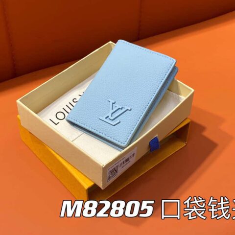 【原单精品】M82805浅蓝全皮 卡包钱包系列 口袋钱夹 m82275 82276