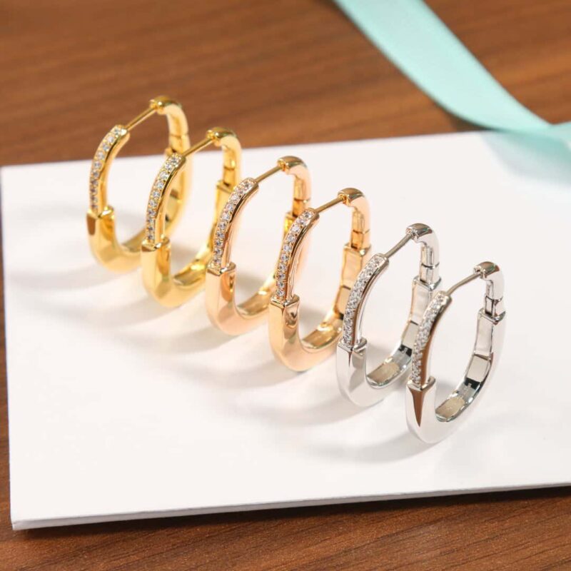 ☀️Tiffany Lock半钻锁头耳钉耳环 ☀️Tiffany&co 蒂芙尼 Tiffany Lock系列