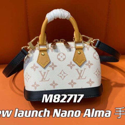 【原单精品】M82717白花 迷你贝壳包系列 New launch Nano Alma 手袋