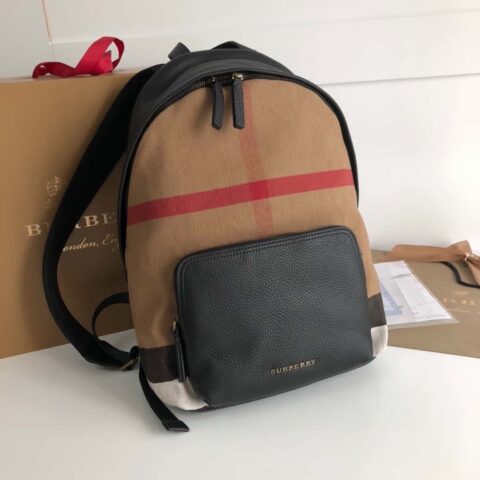 Burberry巴宝莉 Canvas 格纹双肩包