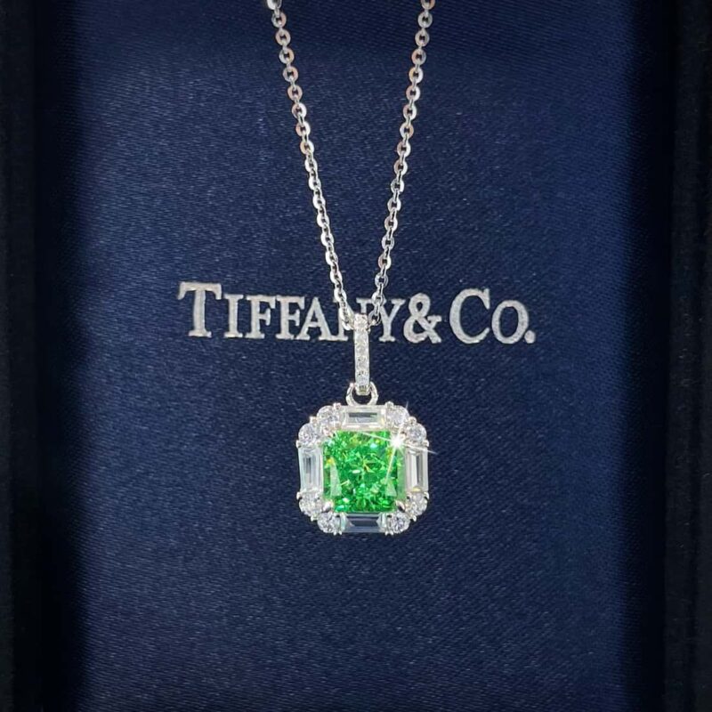 ❗️新品❗️ 新款☑️TIFFANY&Co.蒂芙尼方形绿钻项链